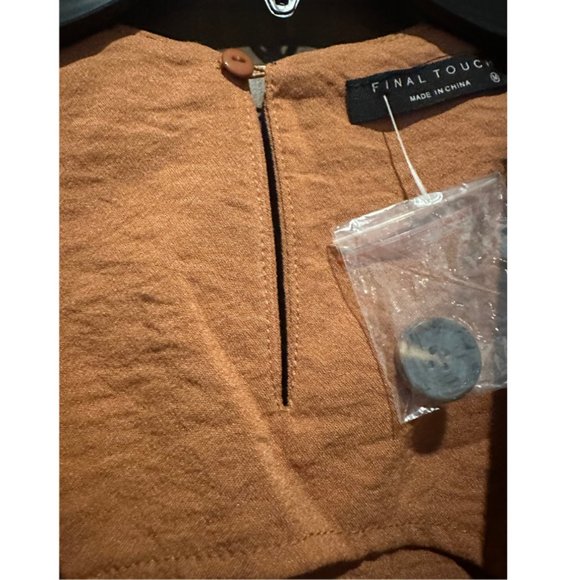 Anthropologie ‘A Final Touch’ Sienna colored Jumpsuit Sz Medium NWT - Picture 5 of 8